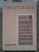 Twórczość nr 373 (8/1976) Onetti; M.Piwińska ; Libera - Kosmologia Becketta