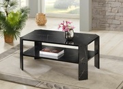 Piękna ława stolik w kolorze czarnego marmuru z półką 100xH44x 60 cm 