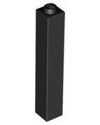 LEGO 4 x 2453b klocek 1x1x5 - czarny