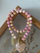 Naszyjnik April perski jadeit kwarc różowy 44 cm