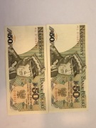  2x Banknot 50 zł z bliskimi sobie numerami seryjnymi 