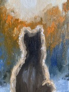 Obraz olejny ręcznie malowany zimowy