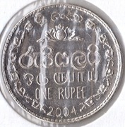 SRI LANKA 1 rupia 2004, KM# 136a, AU, magnetyczna