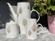 Cukiernica mlecznik i dzbanek Fine China Lichte