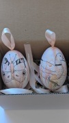 Pisanki gęsie ręcznie malowane 2 sztuki 