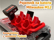 Uchwyt na 6 baterii Milwaukee M12 Pojemnik kompatybilny z Systemem Packout