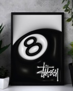 Plakat A3 Stussy 8 aesthetic