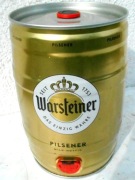 Puszka po piwie Warsteiner 5 l,  z kranikiem