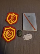 Zestaw Naszywki Nieśmiertelnik Książeczka Odznaka Rosja ZSRR