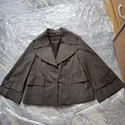 Krótki trencz marki ZARA odcień zieleni M