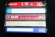 kasety magnetofonowe Maxell Basf Sony -- zestaw --