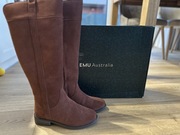 Nowe skórzane kozaki EMU brązowe, wodoodporne 37
