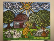 “Kupa przy różowym domku” Gracjan Rostocki 2024