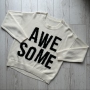 Kremowy damski sweter z napisem AWESOME Tally Weijl