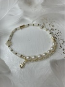 Bransoletka handmade z perłami i masą perłową
