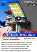 Lampa ścienna zewnętrzna solarna Led czujnik ruchu 