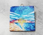 Obrazek Kafelek Płytka zawieszka 10x10cm replika nad morzem Mvcha Nie Siada