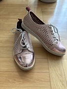 Różowe ażurowe trampki półbuty dziewczęce