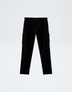 PULL&BEAR CZARNE SPODNIE CARGO - szer. pas 82cm - roz. 31 - NOWE