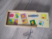 Gra DOMINO zwierzątka DREWNIANA dla dzieci
