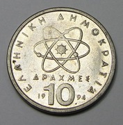 GRECJA 10 DRACHM 1994 III Republika Grecka  nr 485
