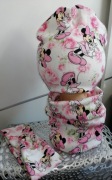 Komplet czapka komin opaska handmade minnie mause