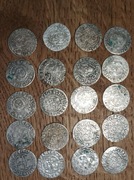 Półtorak, Zestaw 20 monet, , srebro