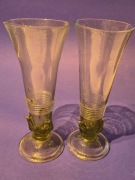 2 kielichy ze  szkla lesnego Waldglas