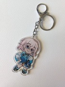 Brelok dwustronny z brokatem z postacią March 7th Honkai Star Rail 