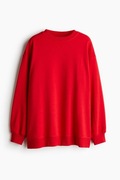 H&M bluza dresowa czerwona bordowa oversize boyfriend pudełkowa długa NOWA