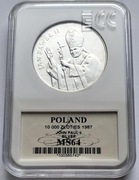 Moneta kolekcjonerska Papież Jan Paweł II 10000zł.1987 (70)