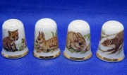 Naparstki Kolekcjonerskie Porcelanowe Oakley 4 Sztuki Zwierzątka Lasu 
