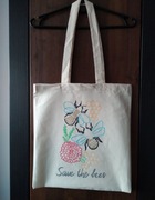 Eko torba ręcznie malowana torba materiałowa na zakupy shopper bag