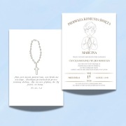 Zaproszenie komunijne z chłopcem