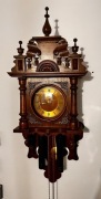 Piękny zegar mechaniczny ścienny 100% sprawny nie wymaga renowacji
