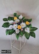 Stroik na grób cmentarz kompozycja kwiaty wiązanka nagrobna 