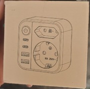 ADAPTER PODRÓŻNY UK DUBAJ 6W1 ADAPTER BRYTYJSKI WTYCZKA GNIAZDKO