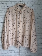 Koszula damska morelowa z motywem ptaków atmosphere