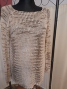 Sweterek dziergany w odcieniach latte Vero Moda 