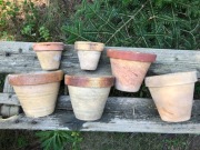 Stare doniczki gliniane rustykalne 6 sztuk zestaw 5