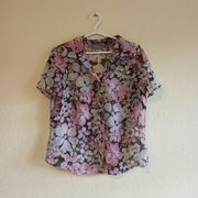 Vintage kwiatowa koszula Croft&Barrow M alternative idealna na lato i wakac