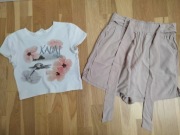 2 sztuki bluzka H&M + spodenki Terranova S 34/36 rozm 152/ 158