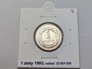 1 zł złoty 1993 Stan I menniczy (3)