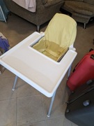 IKEA Antilop Krzesełko do Karmienia z Pokrowcem Wysokie 