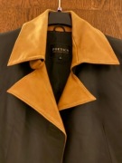 Płaszcz damski S skóra naturalna czarny vintage retro Poetics brand