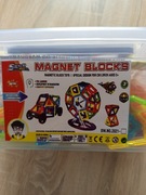 DUŻE Klocki Magnetyczne 3D Konstrukcyjne Magnetic Tiles 106 el. Edukacja