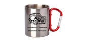 Kubek metalowy z karabińczykiem OFFROAD personalizowany prezent