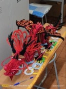 Chiński smok z origami modułowego 