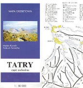 TATRY część zachodnia mapa grzbietowa [Kunicki, Szczerba]