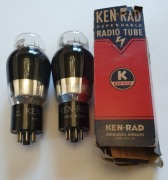 6B4G Ken-Rad NOS x2 Wojskowe Para Lampy USA 6A3 6S4S 2A3